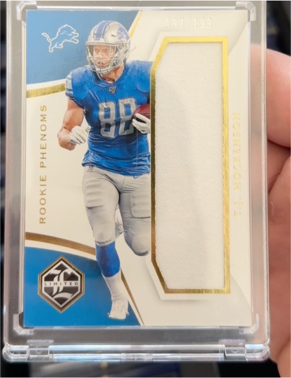 2019 Panini Limited #RP-19 T.J. Hockenson Rookie Phenoms Patch — front