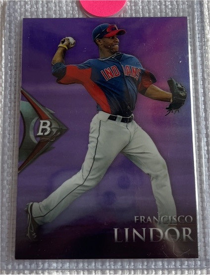 2014 Bowman Platinum #BPCP1 Francisco Lindor — front