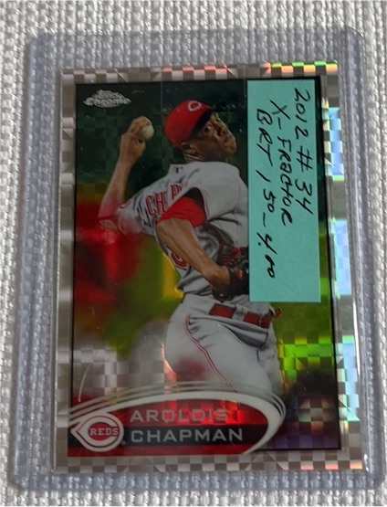 2012 Topps Chrome #34 Aroldis Chapman — front