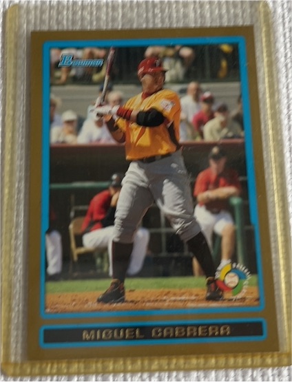 2009 Bowman Draft Picks & Prospects #BDPW26 Miguel Cabrera WBC Prospects Gold — front