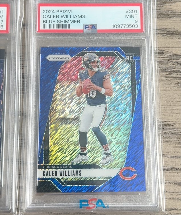 2024 Panini Prizm #301 Caleb Williams Blue Shimmer — front