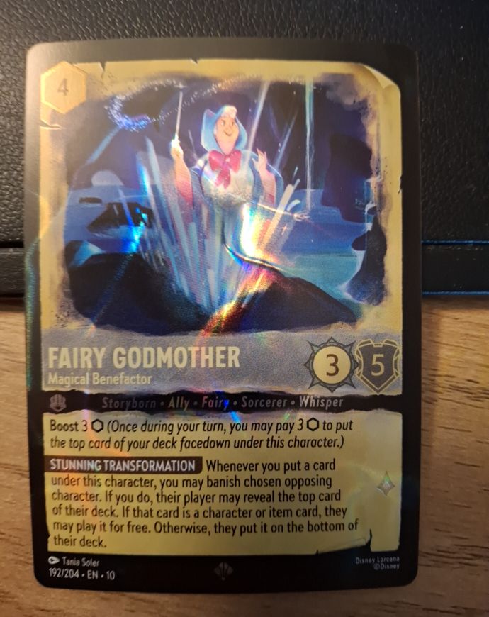 Disney Lorcana Whispers in the Well #192 Fairy Godmother - Magical Benefactor — front