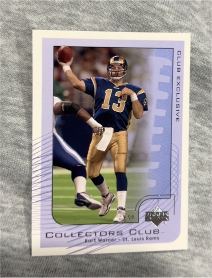 2002 Upper Deck Collectors Club #NFL12 Kurt Warner — front