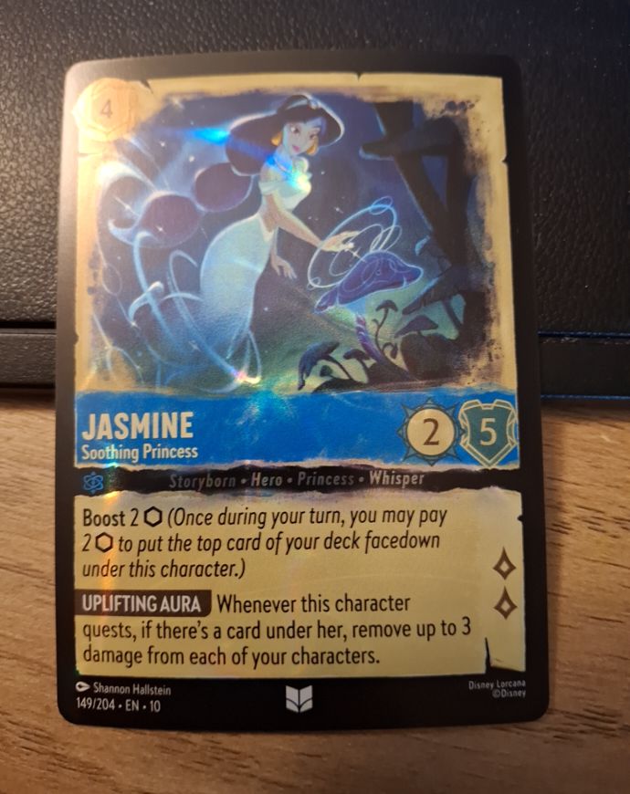 Disney Lorcana Whispers in the Well #149 Jasmine - Soothing Princess — front