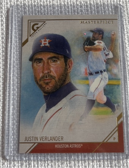 2017 Topps Gallery #MP-9 Justin Verlander Masterpiece — front