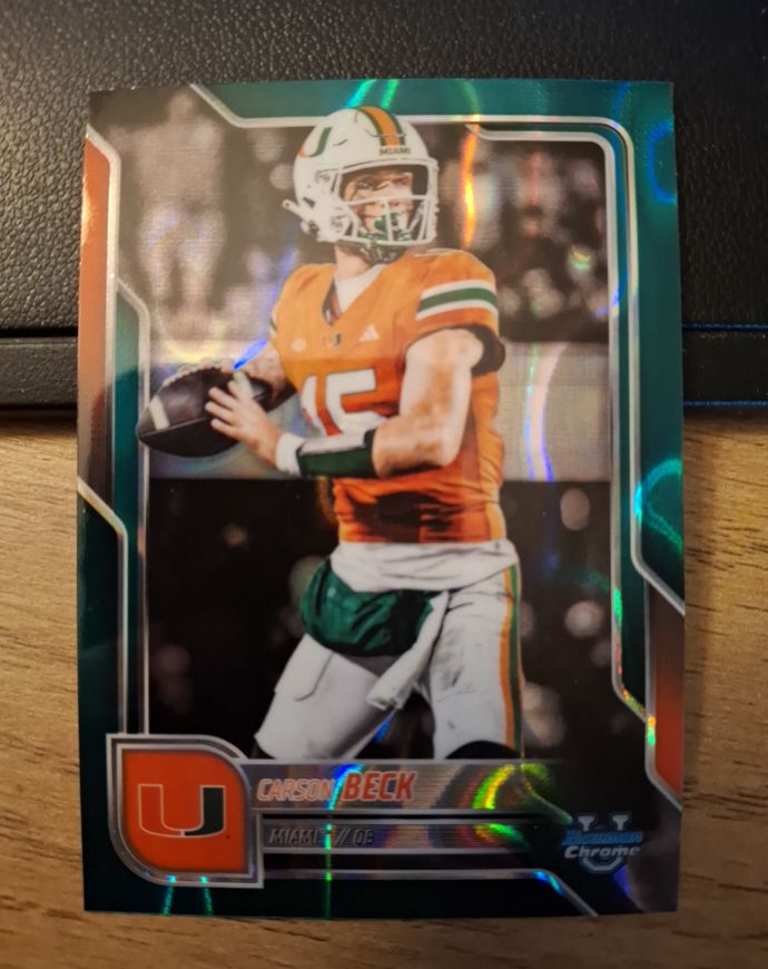 2025 Bowman Chrome University #138 Carson Beck — front