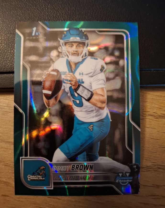 2025 Bowman University Chrome #199 Emmett Brown — front