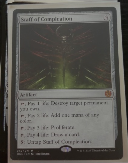 2023 Magic: The Gathering #242 Staff of Compleation — front