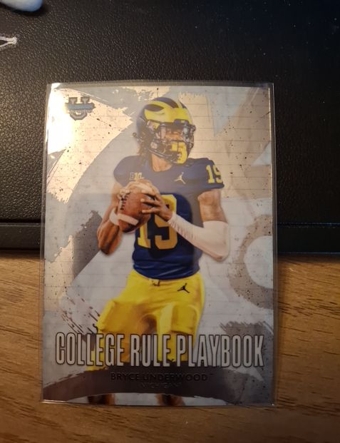2025 Bowman Chrome University #CRP-6 Bryce Underwood College Rule Playbook — front
