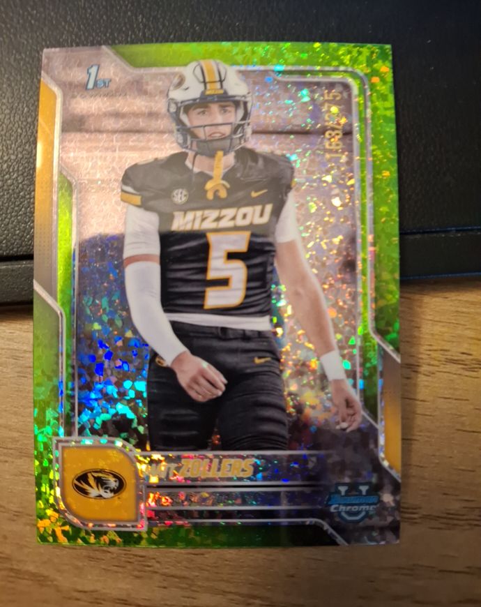 2025 Bowman University Chrome #19 Matt Zollers — front