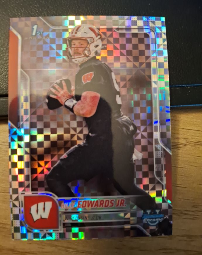 2025 Bowman University Chrome #8 Billy Edwards Jr. — front