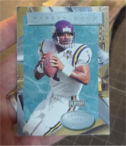 1996 Playoff Trophy Contenders #58 Warren Moon — front