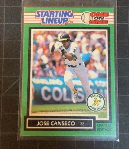 1989 Kenner Starting Lineup One On One #33 Jose Canseco — front