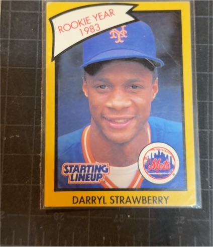 1990 Kenner Starting Lineup #19x5 Darryl Strawberry Rookie Year — front