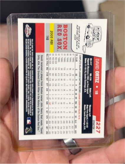 2005 Topps #227 David Ortiz — front