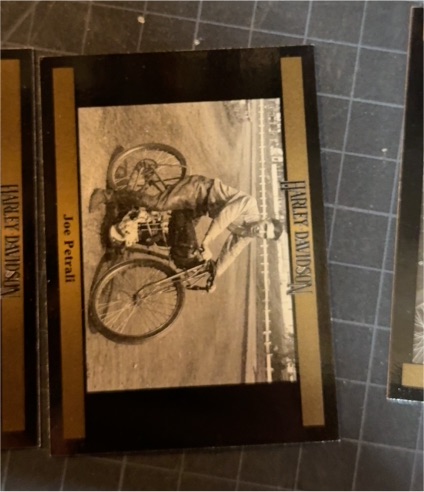 1992-93 Collect-A-Card Harley Davidson #182 Joe Petrali — front