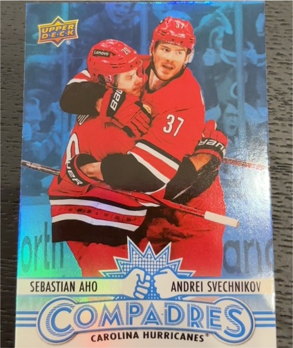 2025-26 Upper Deck #CM-9 Sebastian Aho & Andrei Svechnikov — front