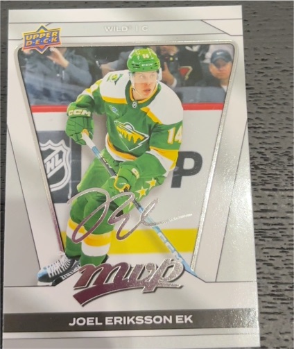 2025-26 Upper Deck MVP Silver Script #201 Joel Eriksson Ek — front