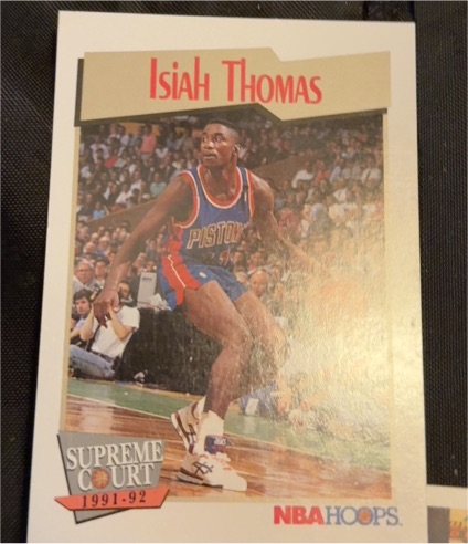 1991-92 NBA Hoops Supreme Court #464 Isiah Thomas — front