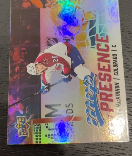 2025-26 Upper Deck MVP Net Presence #NP-16 Nathan MacKinnon — front