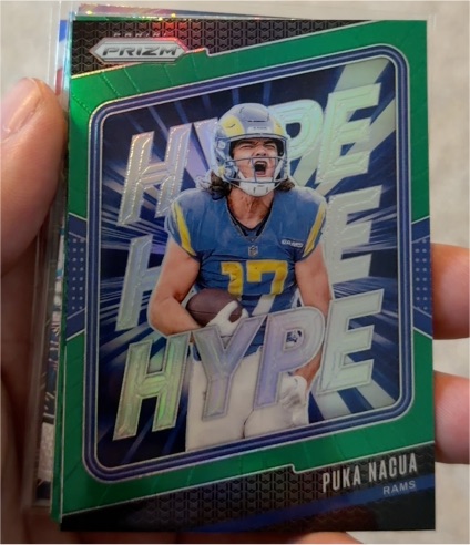 2024 Panini Prizm #3 Puka Nacua Hype Green Prizm — front