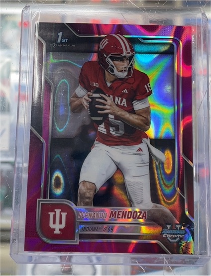 2025 Bowman University Chrome #109 Fernando Mendoza — front