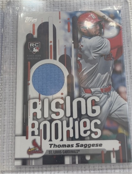 2025 Topps Update Series Rising Rookies Relic #RRR-TSA Thomas Saggese — front