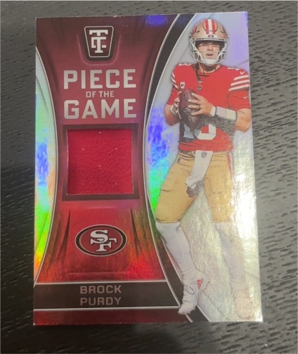 2024 Panini Totally Certified Piece of the Game #POTG-BPY Brock Purdy — front