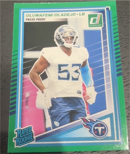 2025 Panini Donruss #384 Oluwafemi Oladejo — front