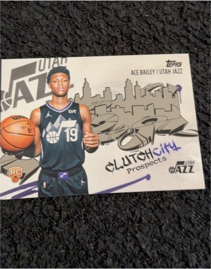 2025-26 Topps Basketball #CC-5 Ace Bailey Clutch City Prospects Rookie Card — front