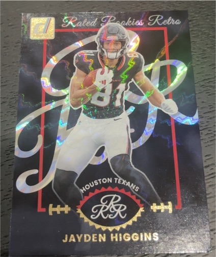 2025 Panini Donruss Rated Rookies Retro #8 Jayden Higgins — front