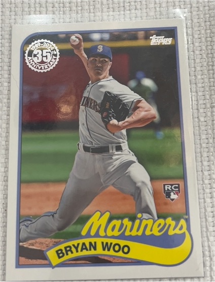 2024 Topps Series 1 1989 35th Anniversary #89B-40 Bryan Woo — front