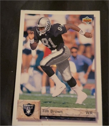 1992 Upper Deck #218 Tim Brown — front