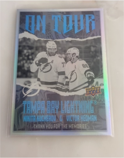 2024-25 Upper Deck Series 2 #OT-19 Nikita Kucherov / Victor Hedman On Tour — front