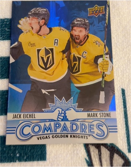 2025-26 Upper Deck Series 1 Compadres #CM-14 Jack Eichel Mark Stone — front