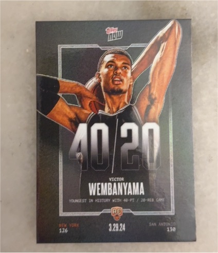 2023-24 Topps Now #VW-5 Victor Wembanyama — front