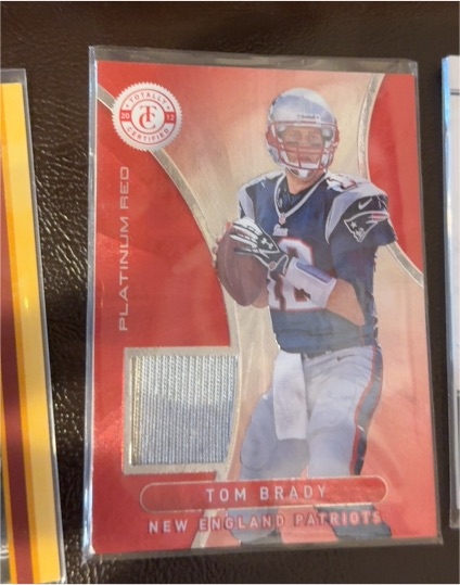 2012 Panini Totally Certified Platinum Red Tom Brady — front