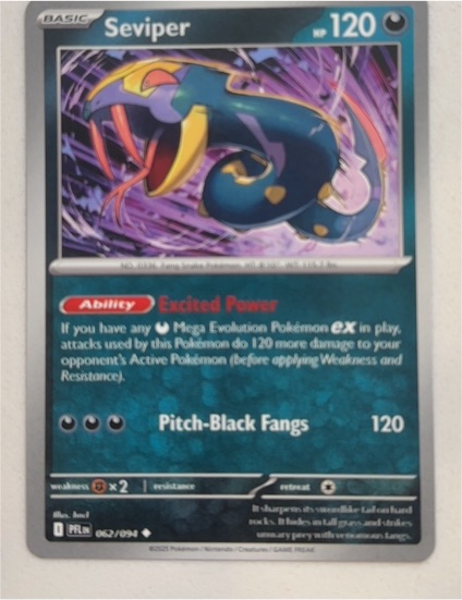 2025 Pokémon ME02: Phantasmal Flames #062 Seviper — front