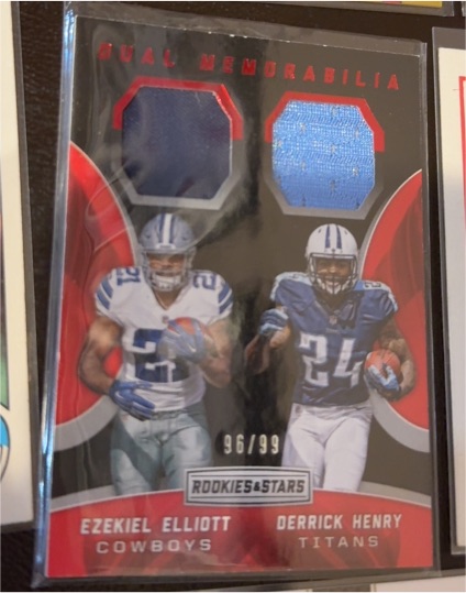 2016 Panini Rookies & Stars Dual Jerseys #96/99 Ezekiel Elliott Derrick Henry — front
