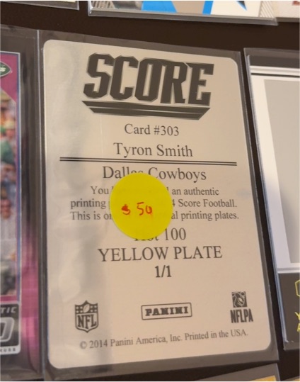 2014 Panini Score #303 Tyron Smith — front