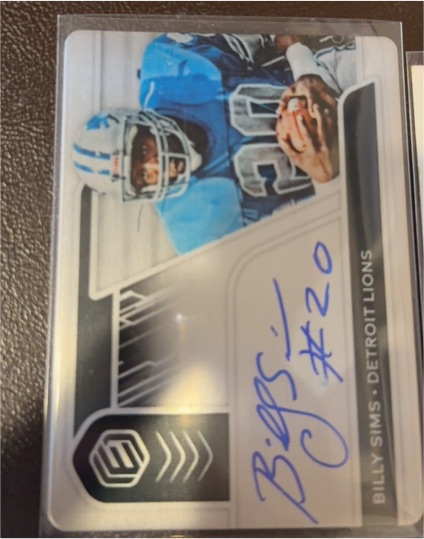 2020 Panini Elements Steel Signatures Billy Sims — front