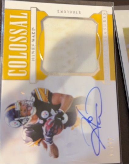 2019 National Treasures Hines Ward Colossal Signatures — front