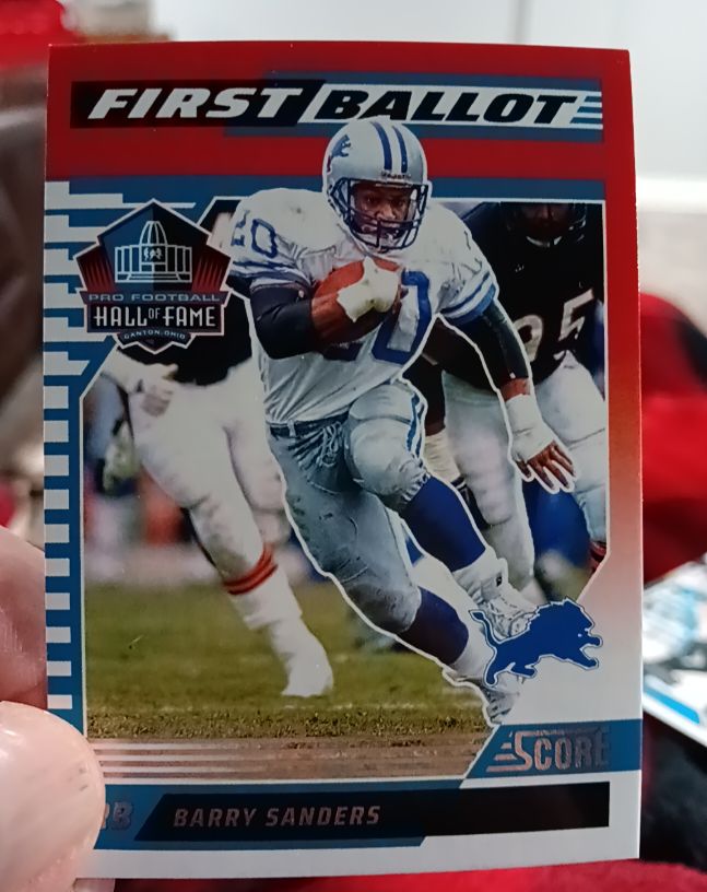 2025 Panini Score #8 Barry Sanders First Ballot — front