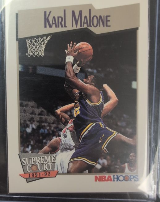 1991-92 NBA Hoops Supreme Court #499 Karl Malone — front