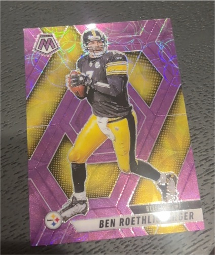 2025 Panini Mosaic Purple Scope Prizm #9 Ben Roethlisberger — front