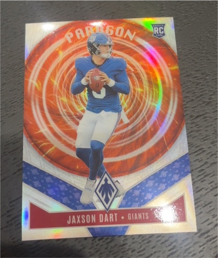 2025 Panini Phoenix #4 Jaxson Dart Paragon Silver Rookie Card — front