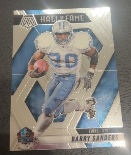 2025 Panini Mosaic #291 Barry Sanders Hall of Fame — front