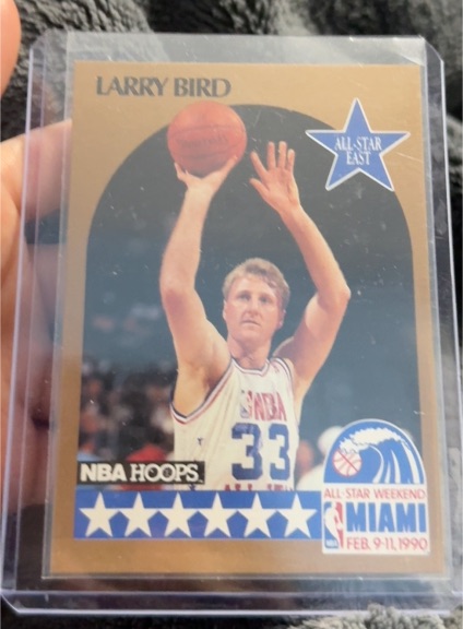 1990 NBA Hoops #2 Larry Bird — front