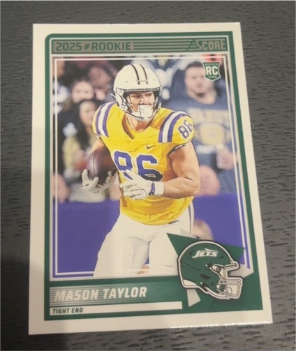 2025 Panini Score Football #7 Mason Taylor Rookie Card — front