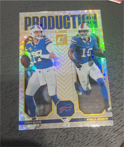 2025 Donruss Production Line #6 Josh Allen/Khalil Shakir — front